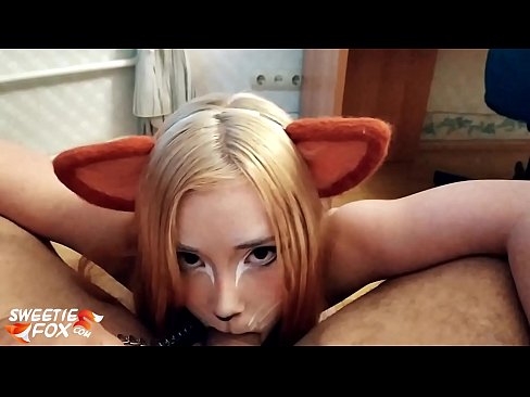 ❤️ Kitsune waxay liqaysaa dick oo afkeeda ku dhufatey ❌  Galmada dabada ❌❤